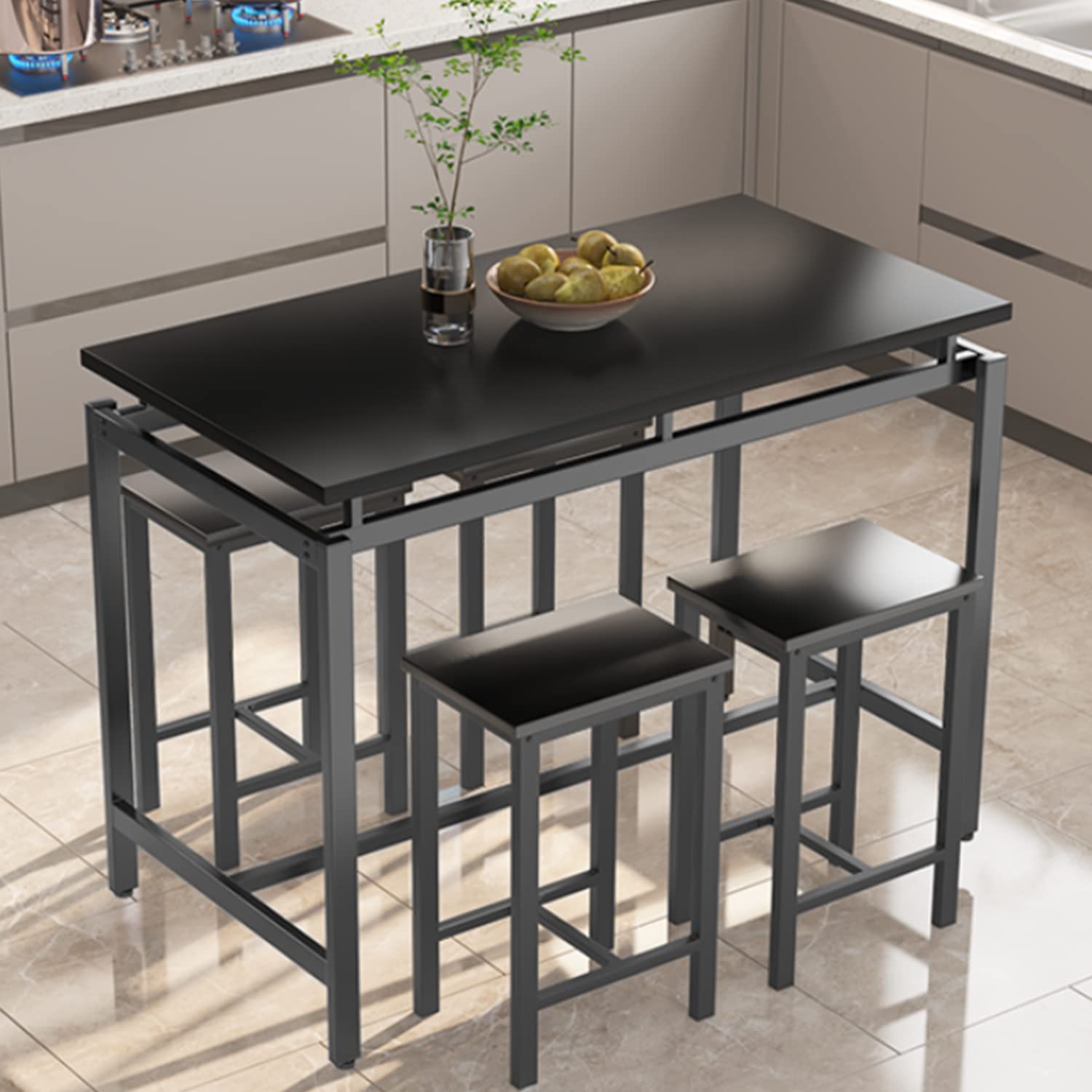Amazon.com - Lamerge Bar Table Set,Industrial Bar Table and